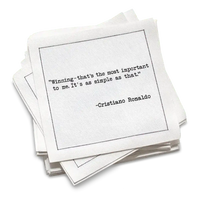 🎁 Soccer Legends Quotes Napkins (100% off) - Five Star Napkins