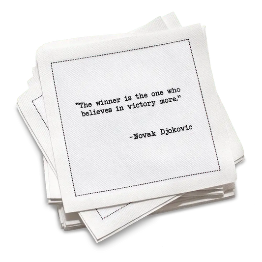 🎁 Tennis Legend Quotes Napkins (100% off)
