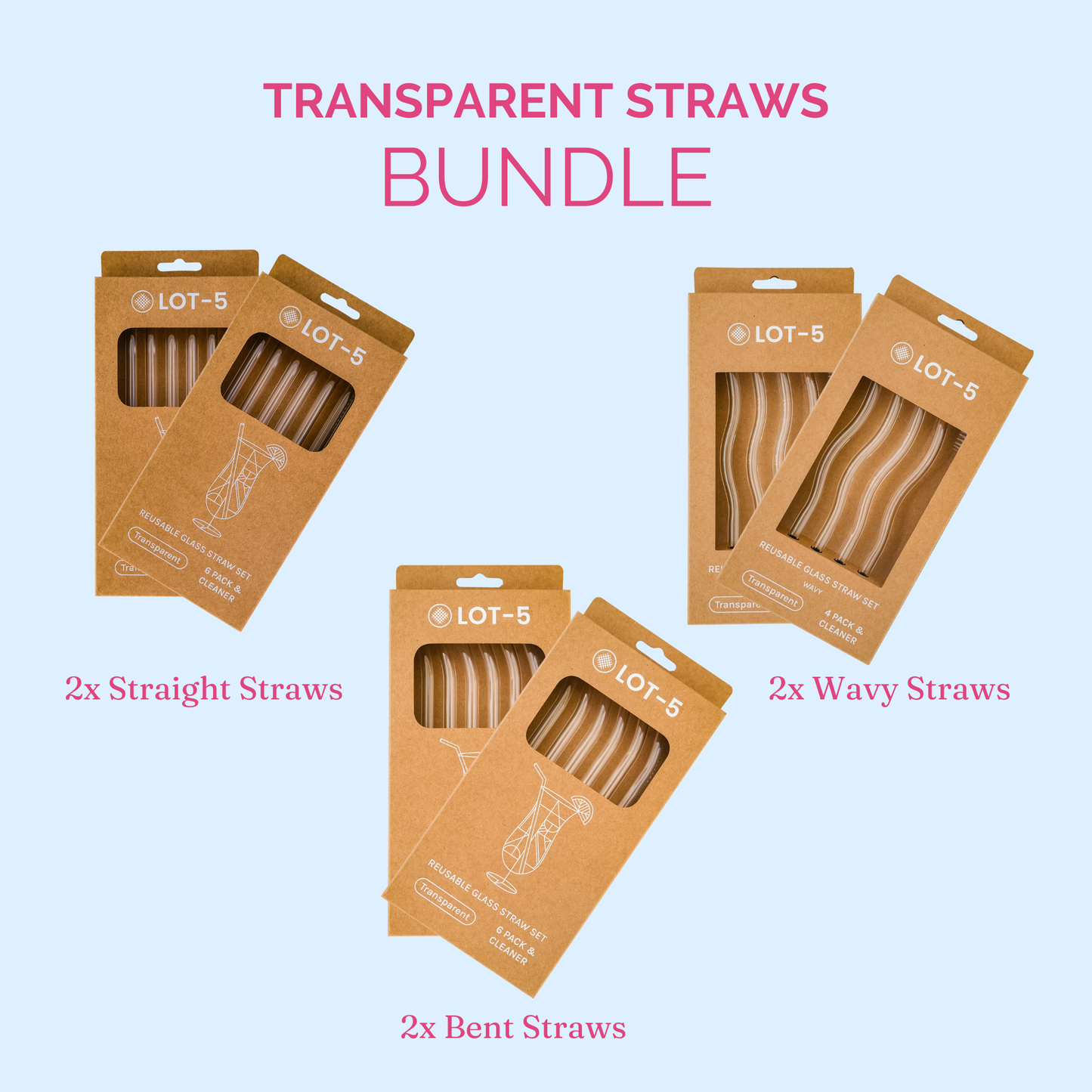 Transparent Straws Bundle