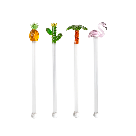 Palm Springs Glass Swizzle Sticks