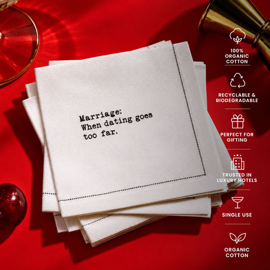 1/4 Fold Marriage Quote Napkins
