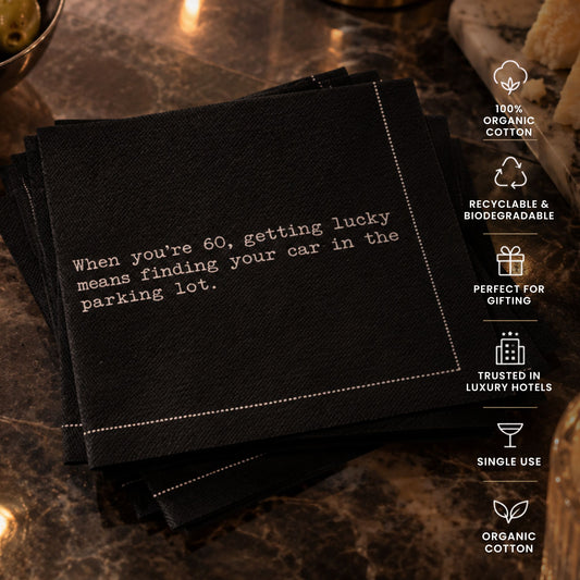 1/4 Fold 60th Birthday Quote Napkins