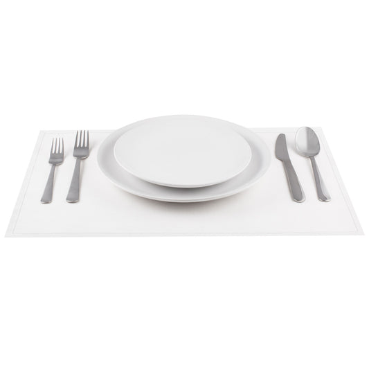 White Placemat - Linen - 18.9" x 12.6" - 25 Units