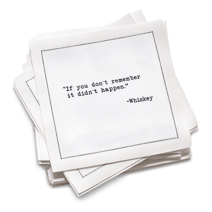 Whiskey Drinking Quotes Napkins