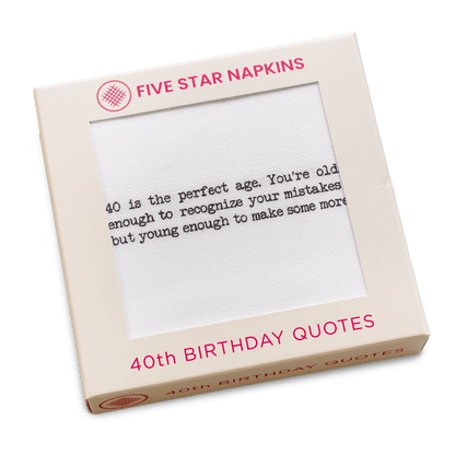 40th Birthday Quotes Napkins - Case