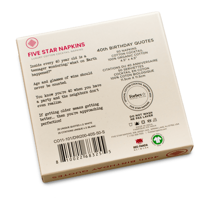 40th Birthday Quotes Napkins - Case