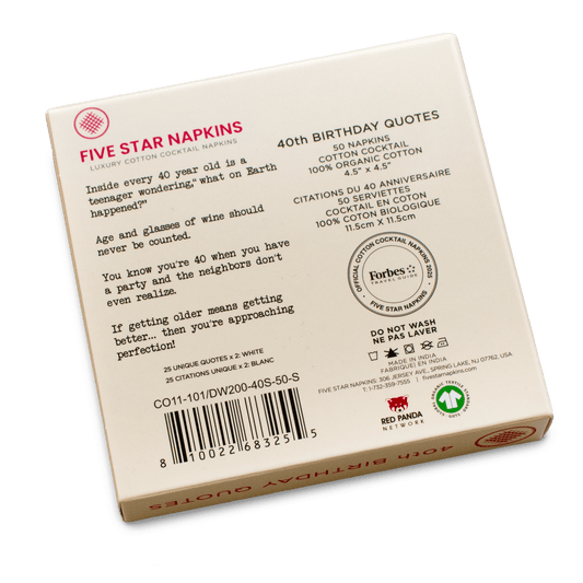 40th Birthday Quotes Napkins