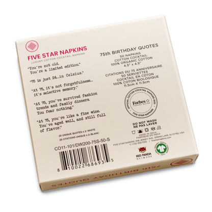 75th Birthday Quotes Napkins - Case