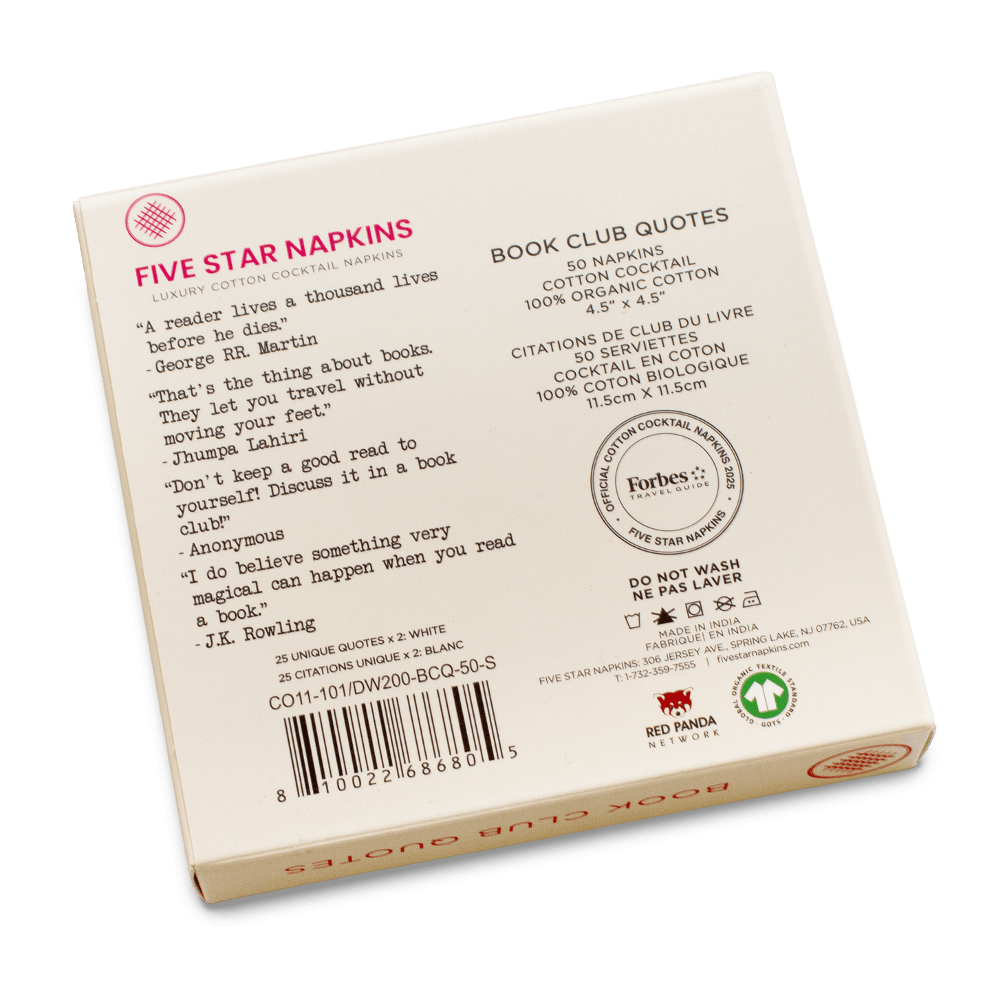 Book Club Quotes Napkins - Case