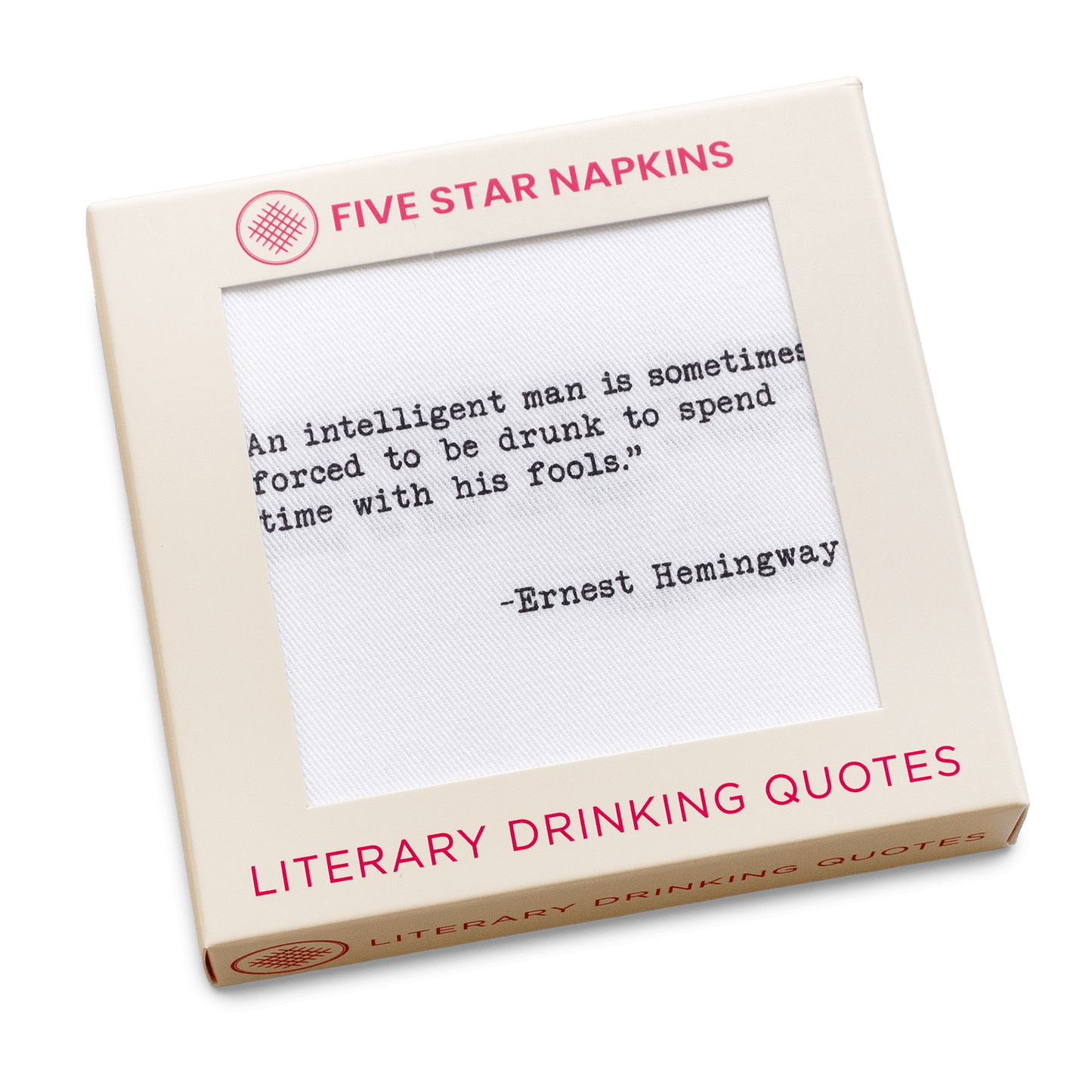 Literary Drinking Quotes Napkins  - Case