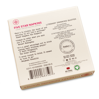 Literary Drinking Quotes Napkins  - Case