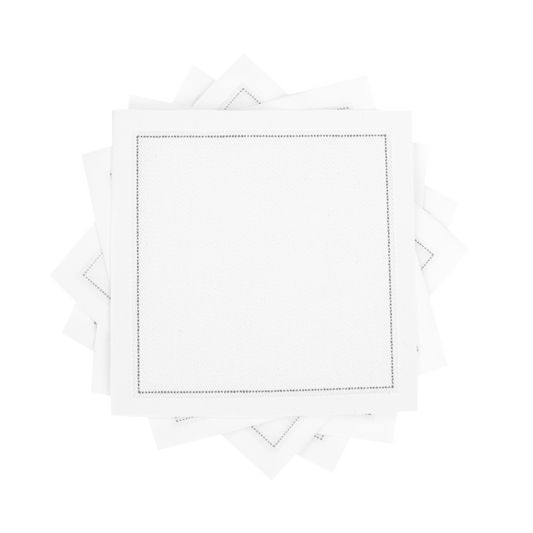 Cotton Cocktail Napkin - White