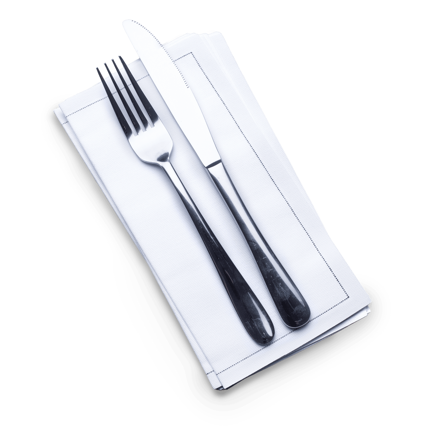 White 1/2 Fold Cocktail Napkins
