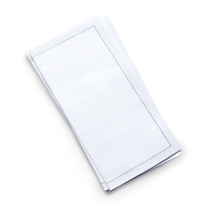 White 1/2 Fold Cocktail Napkins