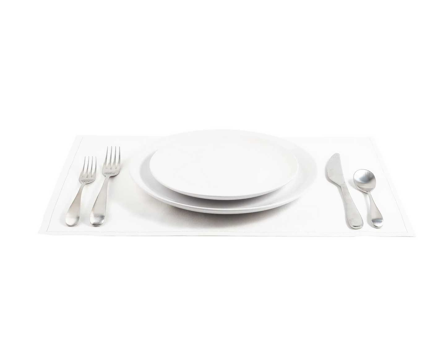 Five Star Napkins White Single-use Cotton Placemat Napkins, set with silverware and plates, 18.9" x 12.6", Pack of 50 with 25 unique quotes
