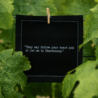 Five Star Napkins White Cotton Cocktail Napkins, singular black square cocktail napkin with leafy background, 100% Organic Cotton, 4.5" x 4.5", Single Use, 50 Units Per Pack with 25 Unique Wine Drinking Quotes