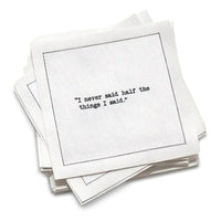 Yogi Berra Quotes Napkins - Five Star Napkins