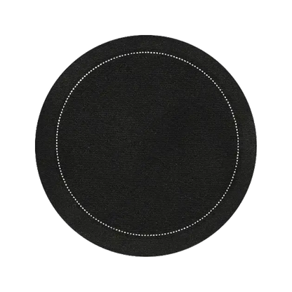 4" Round Cocktail Napkins - Black