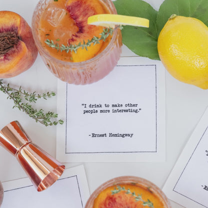 Hemingway Quotes Napkins