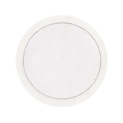 4" Round Cocktail Napkins - White